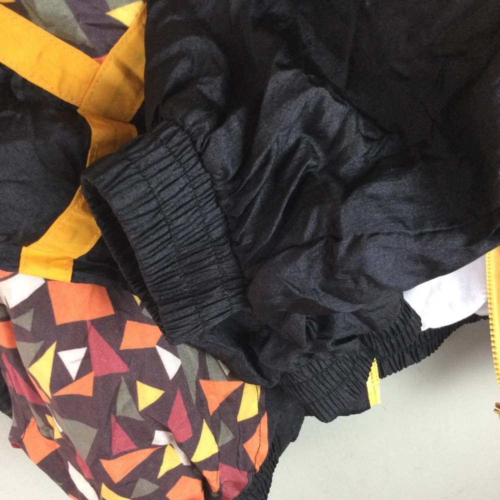 SEEK The Label Retro Geometric Print High Neck Windbreaker Size Small - Picture 5 of 6